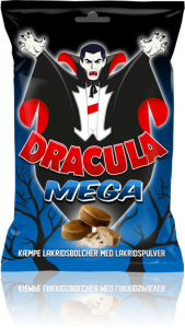 Dracula MEGA - Lakridsbolcher fyldt med lakridspulver